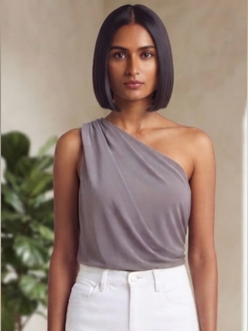 Zara Lilac One Shoulder Top